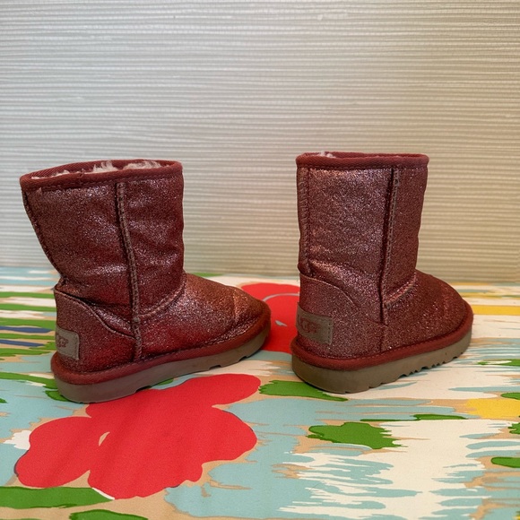 UGG Like New Pink Classic Glitter Boots II Style: 1098491T - Picture 4 of 8